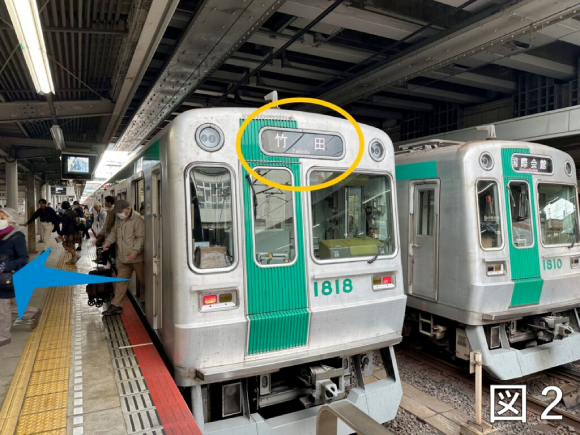 烏丸線『竹田行』電車の写真